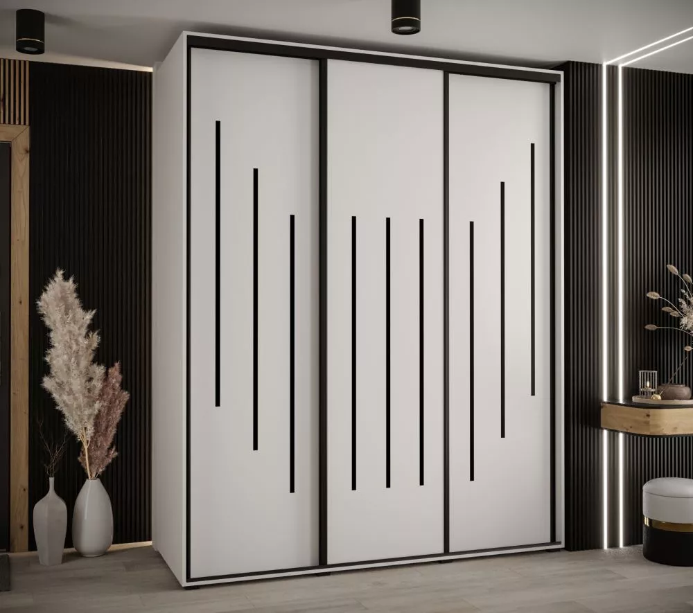 Skapis Cannes 8 · Balts · 190 × 60 × 205.2 cm