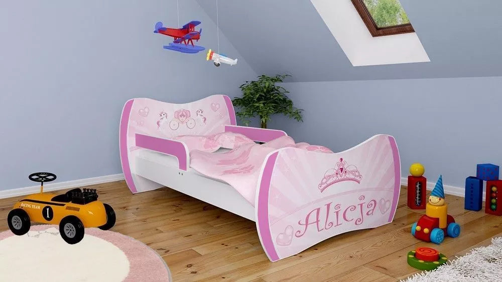 Bērnu gulta Dream L05 180x90 DM24 ar stelāžu Guļamvietas platums: 90 cm, Guļamvietas garums: 180 cm, · 114 × 184 × 71 cm