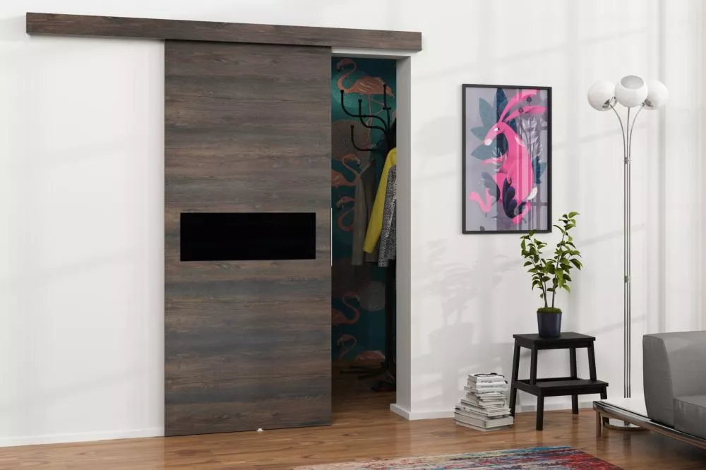 Bīdāmās durvis Malibu M-4 · Tumšais osis · 86 × 205 cm