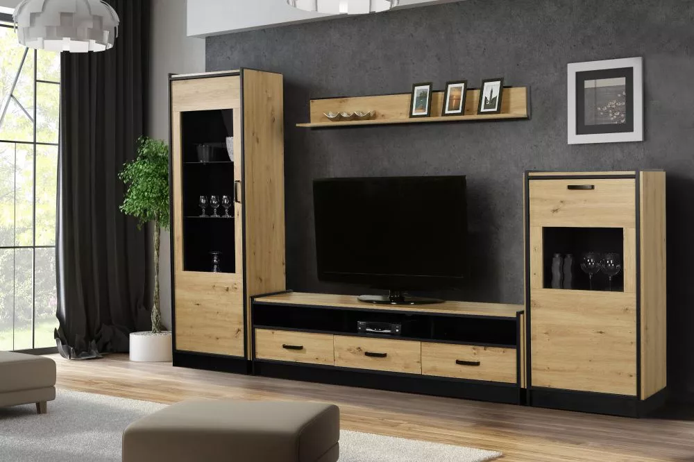 Sekcija Karia 2 Korpusa krāsa: ozols artisan, · 43 × 190 cm