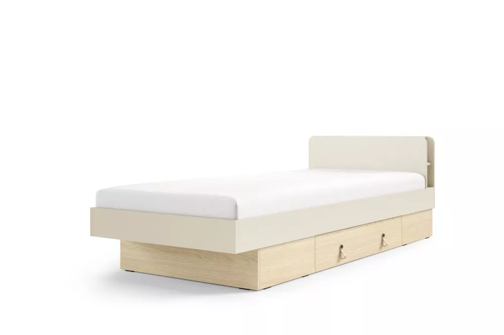 Gulta Salerno SA18R Guļamvietas platums: 90 cm, Korpusa krāsa: macadamia, Guļamvietas garums: 200 cm, · 94 × 218 × 67 cm