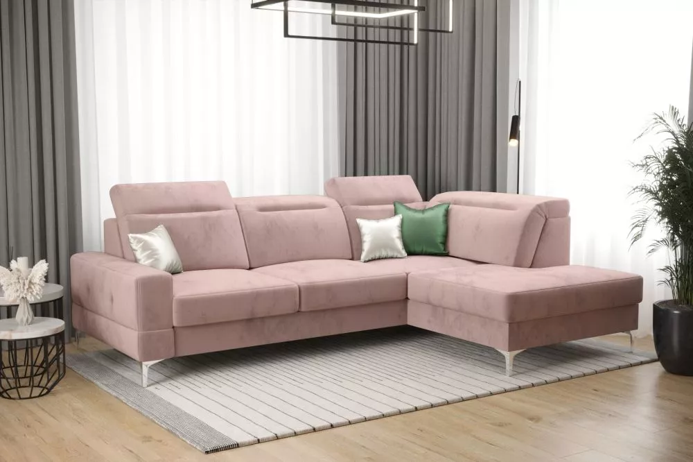 Dīvāns Malibu Mini standard · Rozā · 180 × 250 × 90 cm