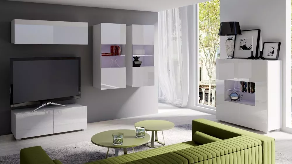 Sekcija Calabrini 12 ar LED · Balts · 43 cm
