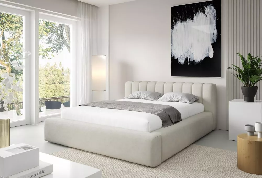 Gulta Bormio Standard ar stelāžu Guļamvietas platums: 160 cm, Guļamvietas garums: 200 cm, stelāžas tips: koka, · Gaiši p