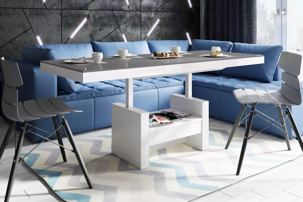 Žurnālgalds Aversa Lux Gloss Korpusa krāsa: balts, · 120 × 75 × 55.5 cm