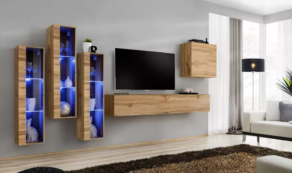 Sekcija Switch 13 · Ozols votāns · 320 × 40 × 180 cm
