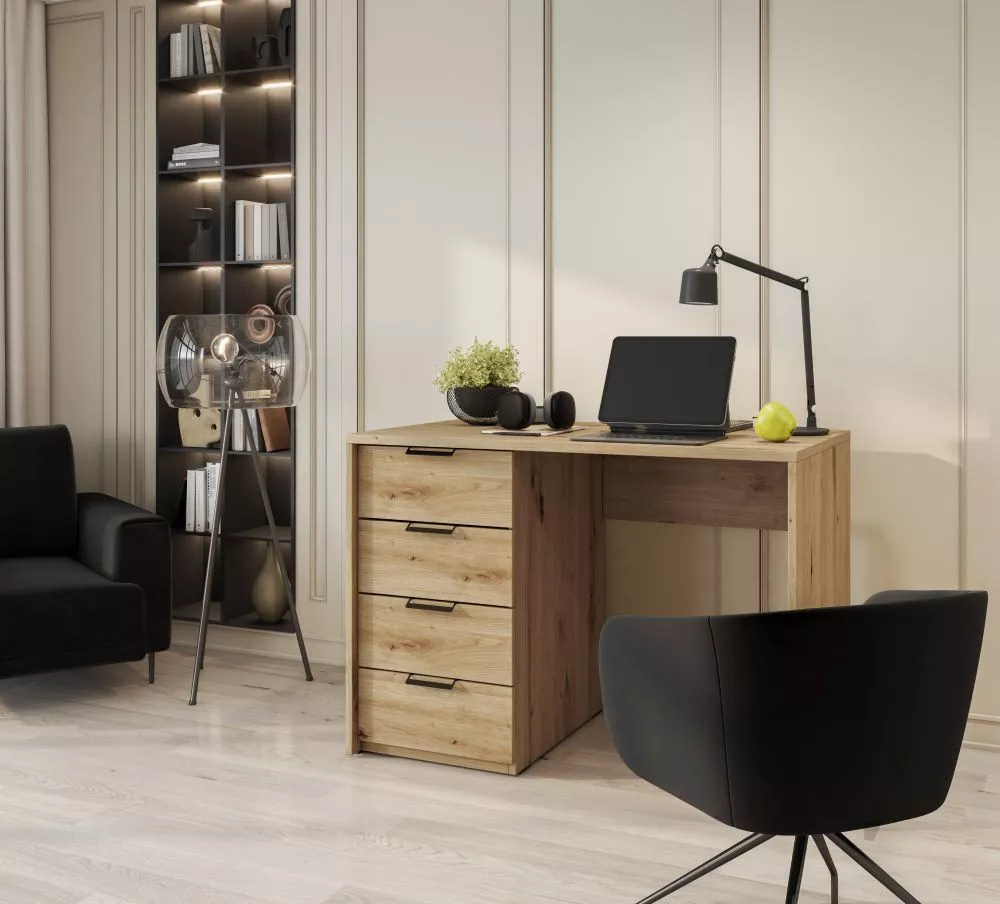 Kosmētikas galds Barold · Ozols artisan · 140 × 75 × 60 cm