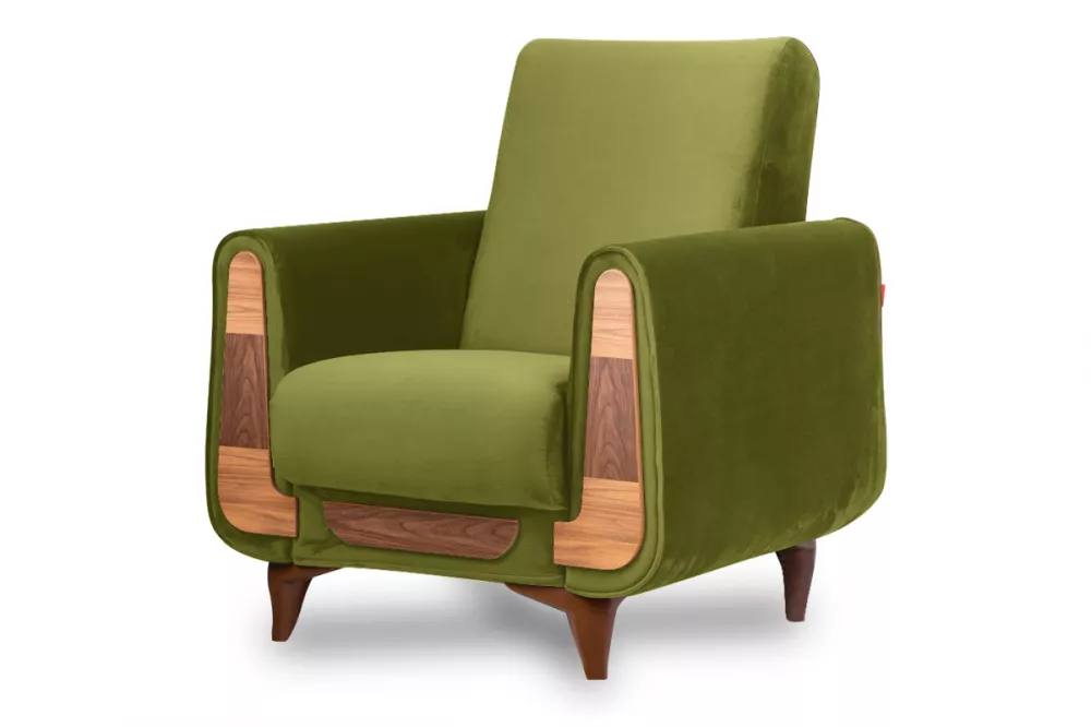 Mīksts krēsls Gustavo 1S Standard · Olīvu · 83 × 81 × 95 cm