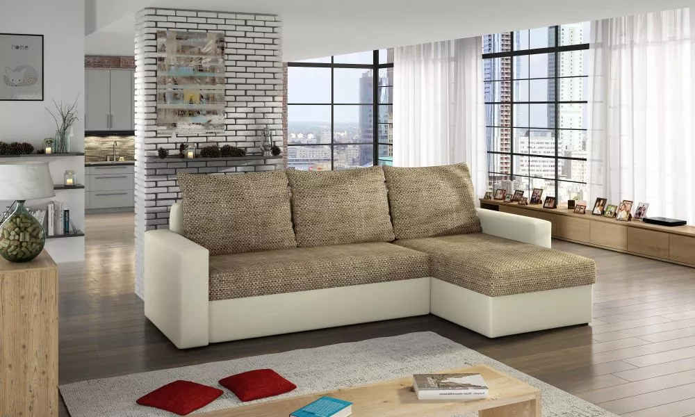 Dīvāns Livio Lux standard · Bēšs + krēms · 150 × 237 × 90 cm