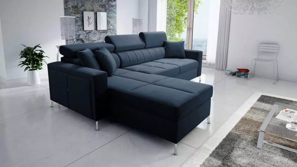 Dīvāns Side 1 Maxi Standard · Zils · 183 × 267 × 83 cm