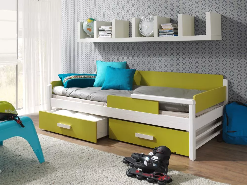 Bērnu gulta Terreo 80x180 ar stelāžu Guļamvietas platums: 80 cm, Guļamvietas garums: 180 cm, · 87 × 190 × 65 cm