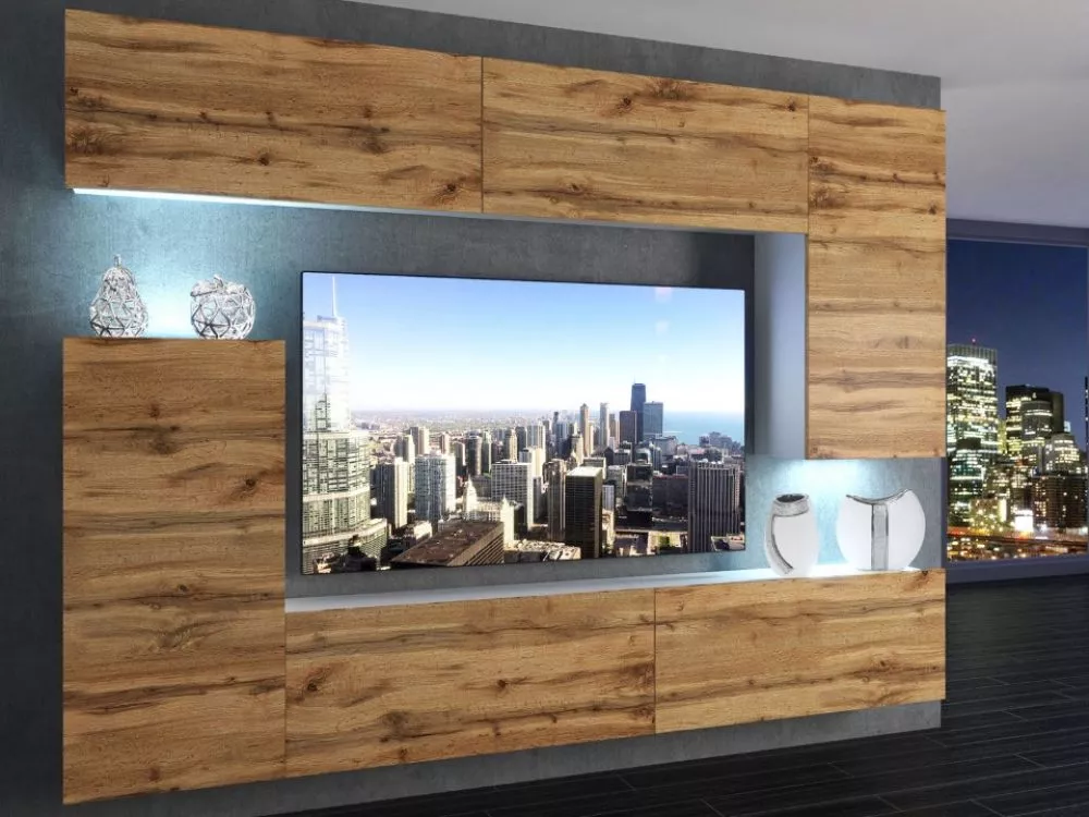 Sekcija Imperium 8 ar LED Korpusa krāsa: balts, · 250 × 36 cm