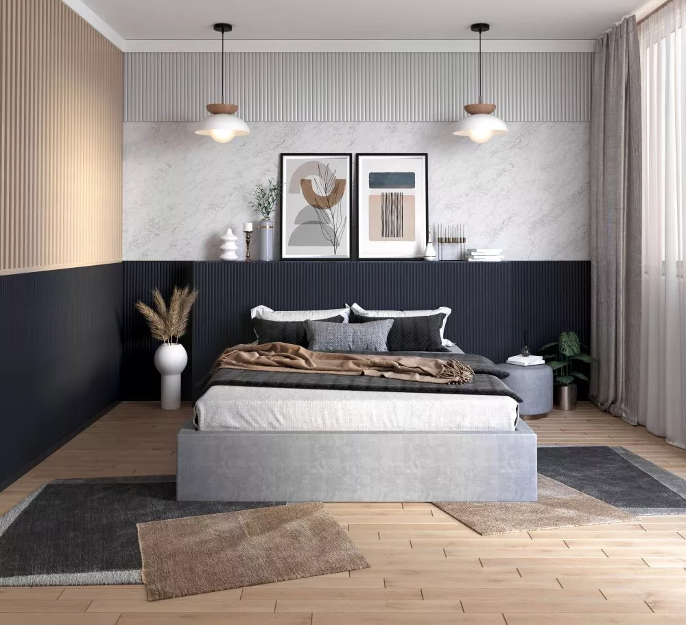 Gulta Orlando velure Premium Standard ar stelāžu Guļamvietas platums: 160 cm, Guļamvietas garums: 200 cm, stelāžas tips: