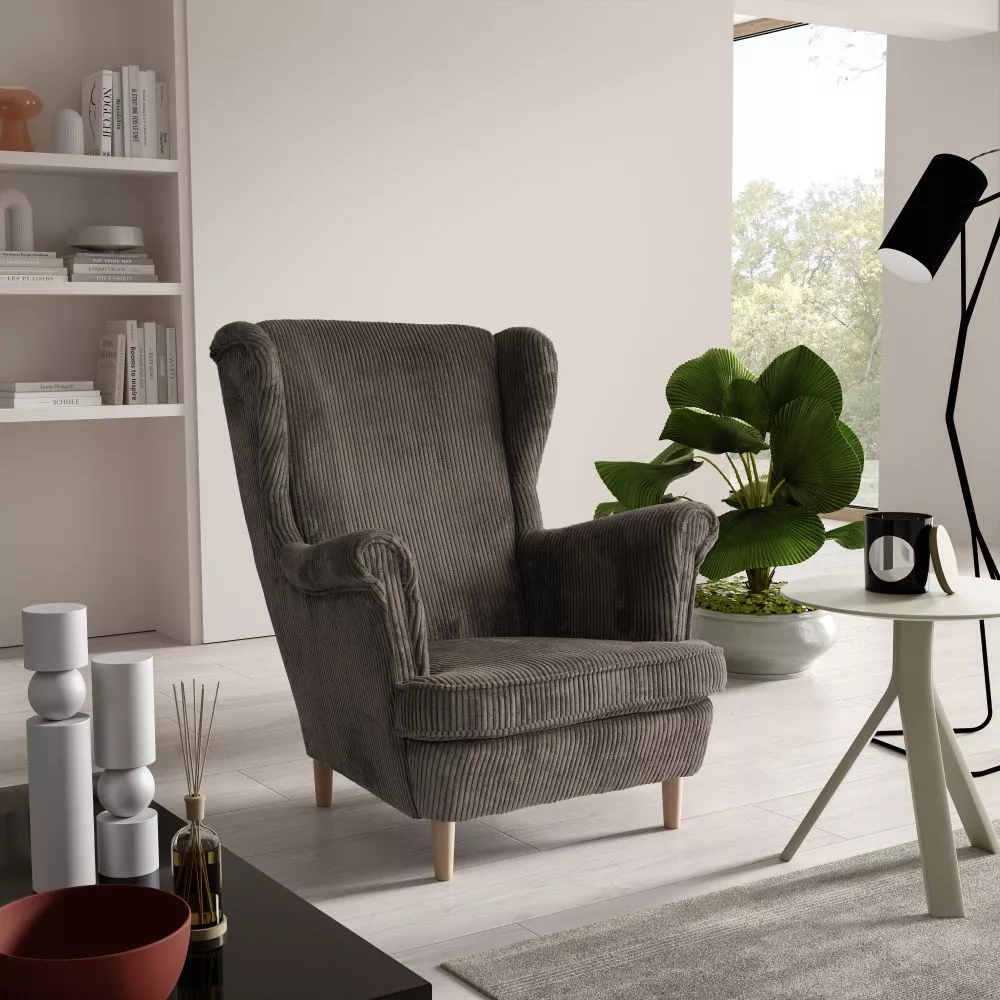 Mīksts krēsls Maya Uszak typ 194 Poso Standard Sēdvietas dziļums: 55 cm, · Tumši brūns · 85 × 90 × 103 cm