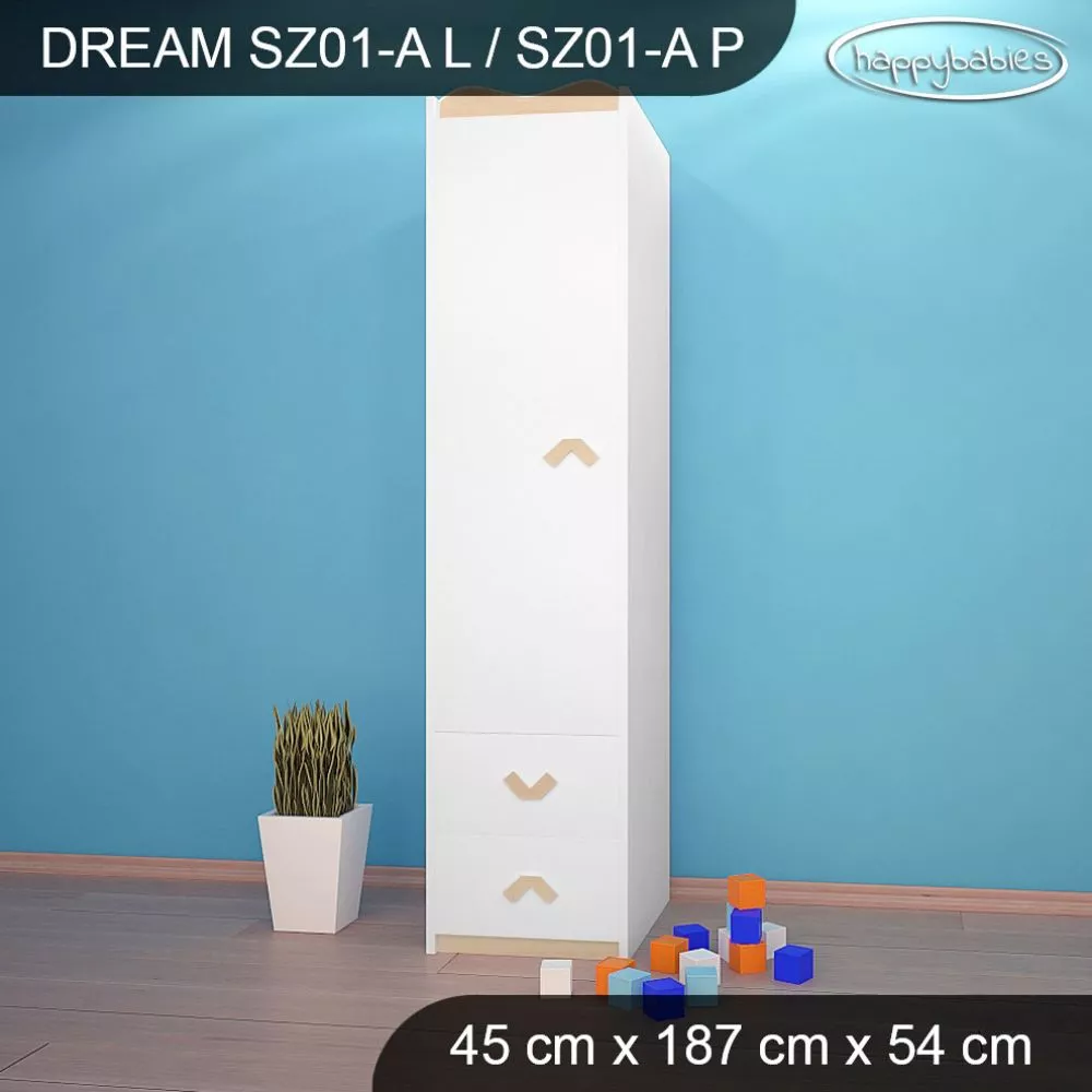 Bērnu skapis Dream SZ01-A · 45 × 54 × 187 cm