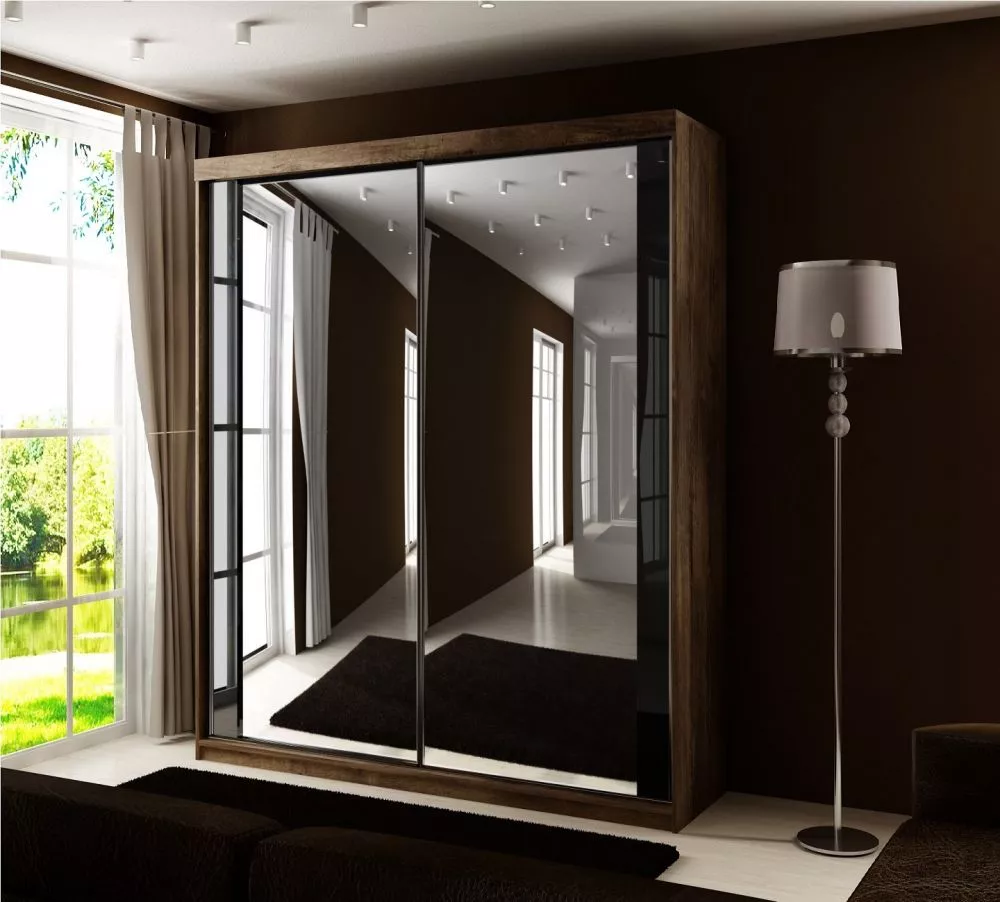 Skapis Top 30 ar LED · Tumšais osis · 150 × 62 × 200 cm