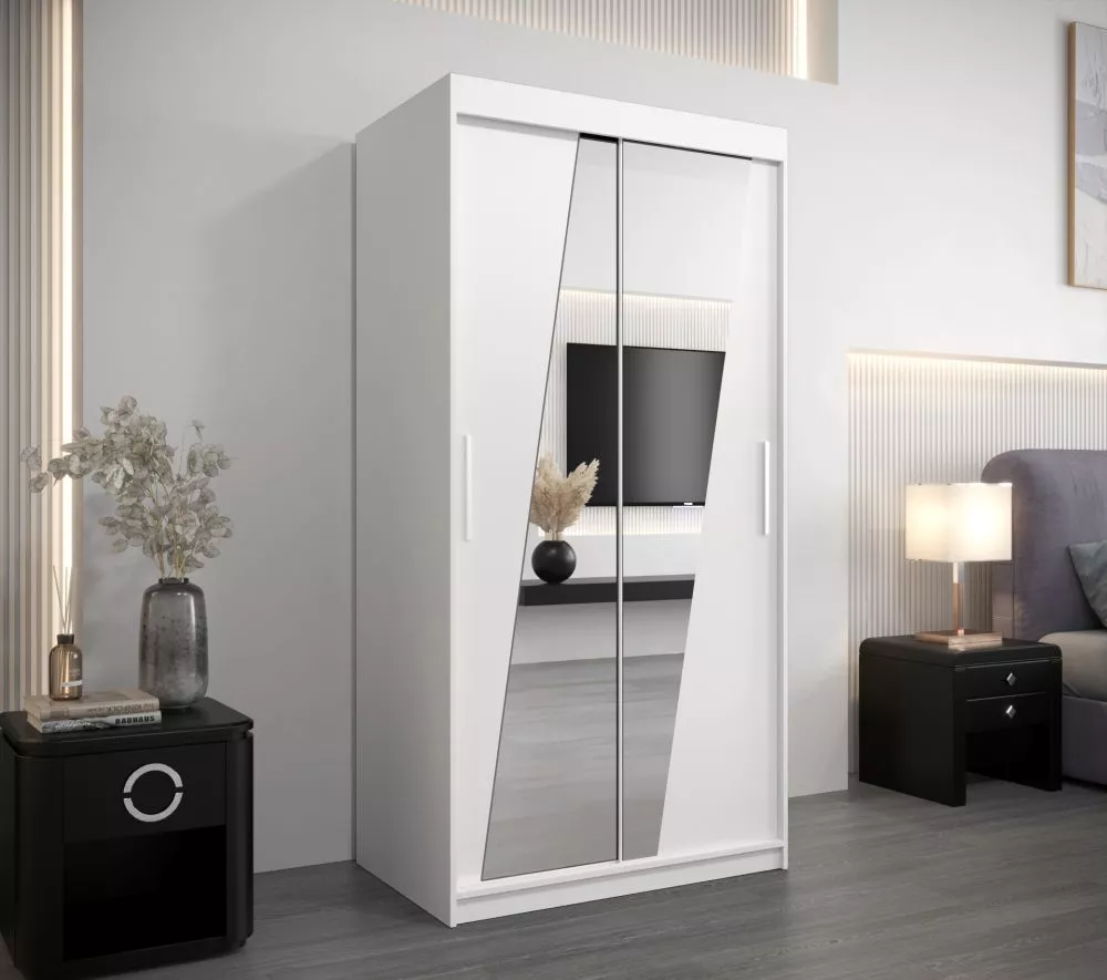 Skapis Rhomb · Balts · 100 × 62 × 200 cm