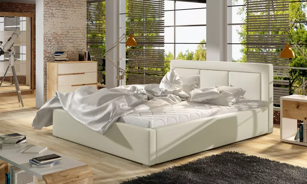 Gulta Belluno standard ar stelāžu Guļamvietas platums: 180 cm, Guļamvietas garums: 200 cm, stelāžas tips: metāla, · Krēm