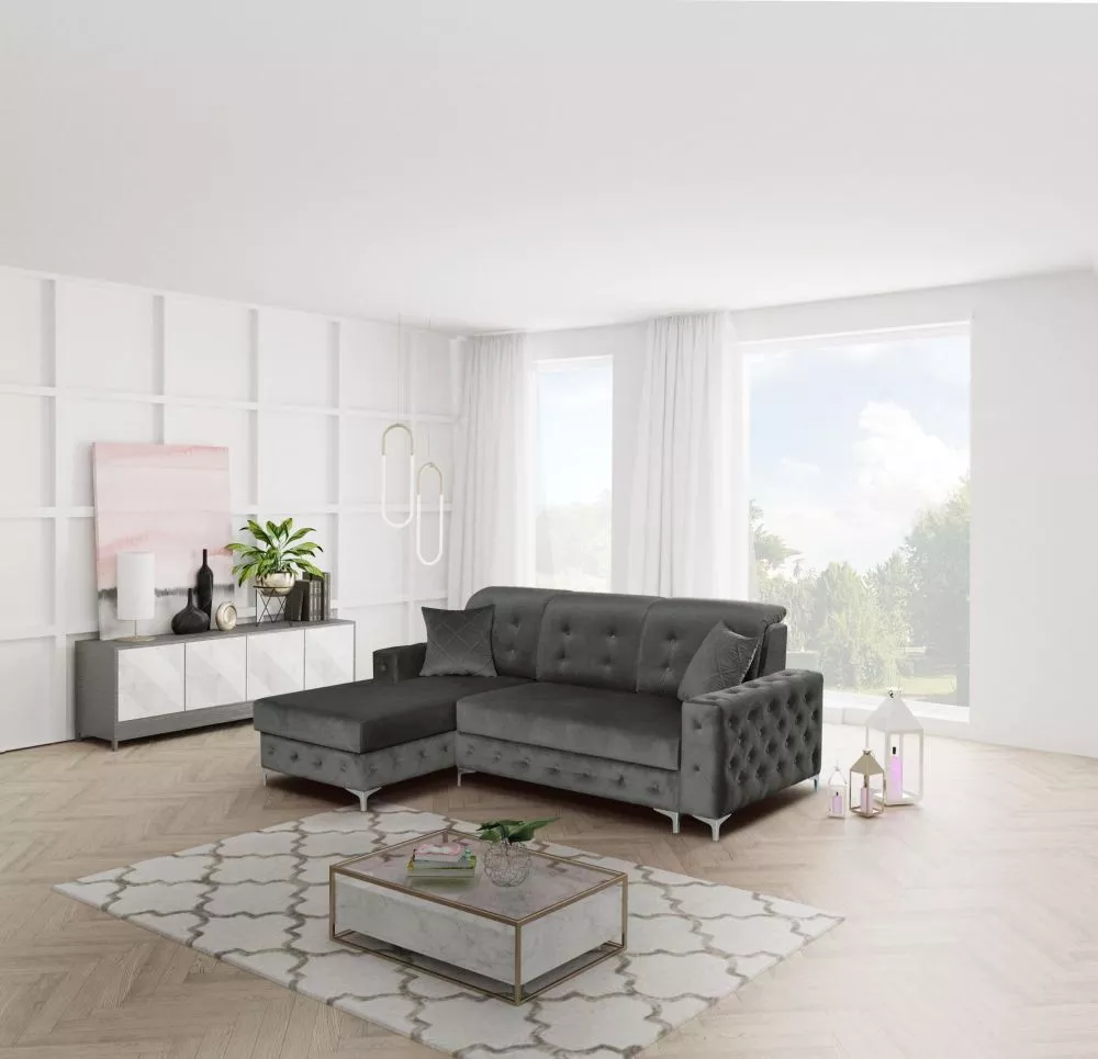 Dīvāns Verso Mini standard · Tumši pelēks · 175 × 236 × 96 cm