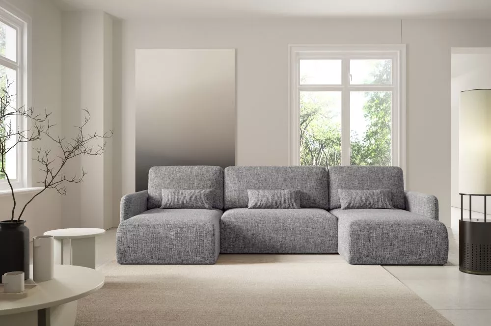 Dīvāns Ivi U Standard · Pelēks · 148 × 290 × 86 cm