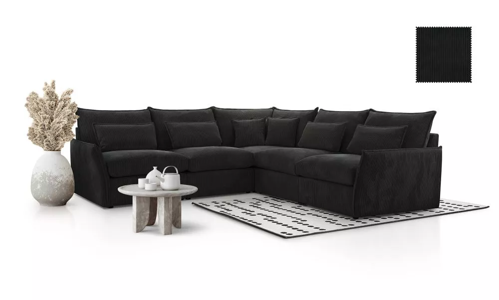 Dīvāns Eldorado Standard · Melns · 270 × 270 × 93 cm