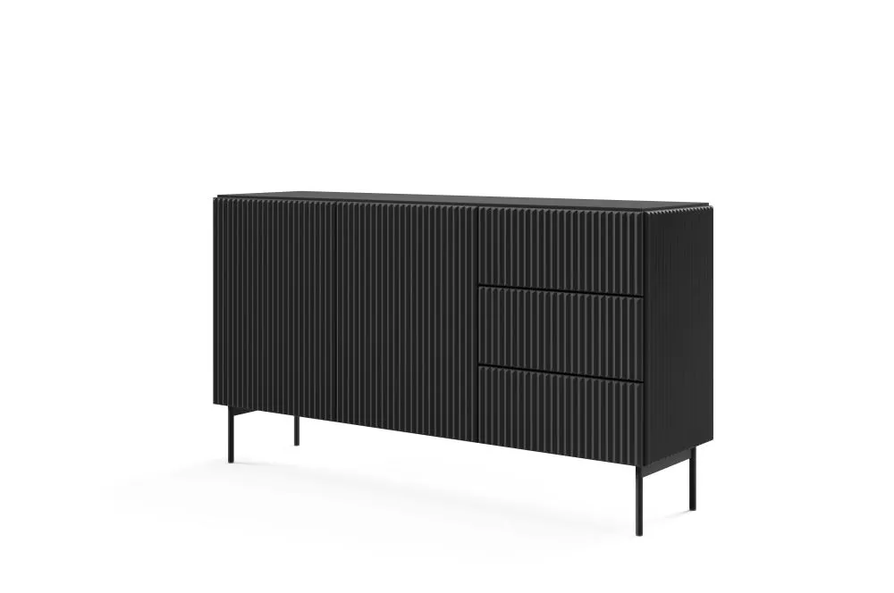 Kumode Muti C/D · Melna · 147 × 40 × 82 cm