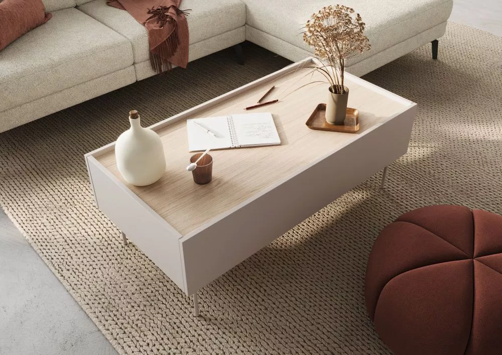 Žurnālgalds Desin L120 1SZ Korpusa krāsa: gaiši bēšs, · 120 × 60 × 45 cm
