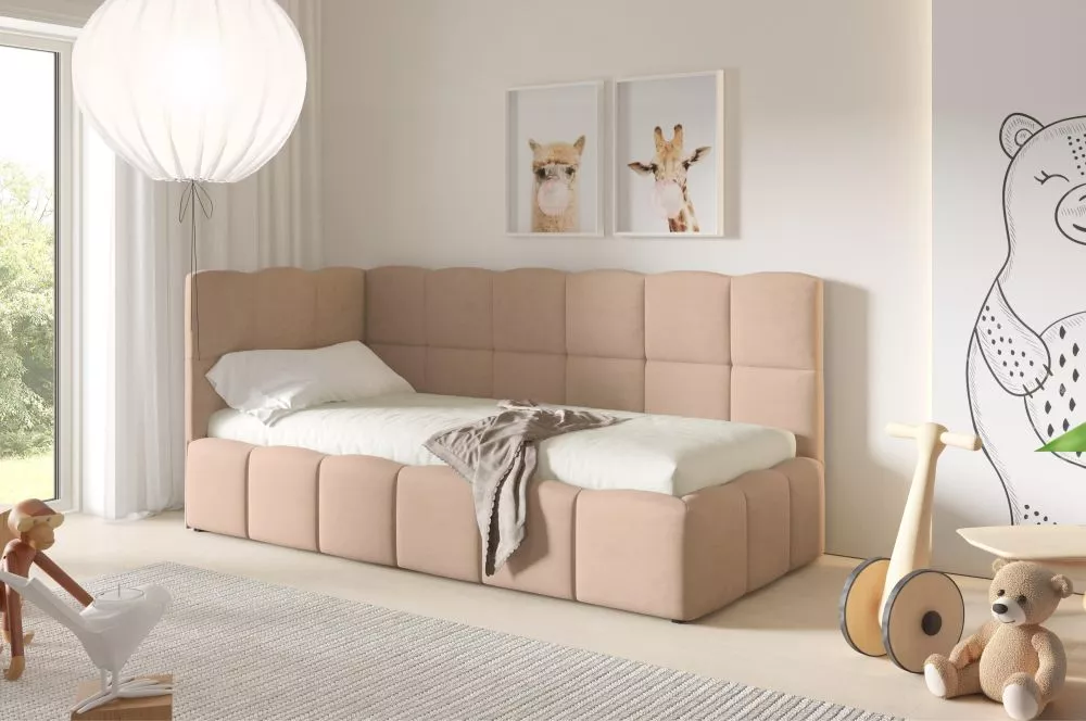Gulta Tunis H Standard ar stelāžu Guļamvietas platums: 90 cm, Guļamvietas garums: 200 cm, stelāžas tips: metāla, · Gaiši