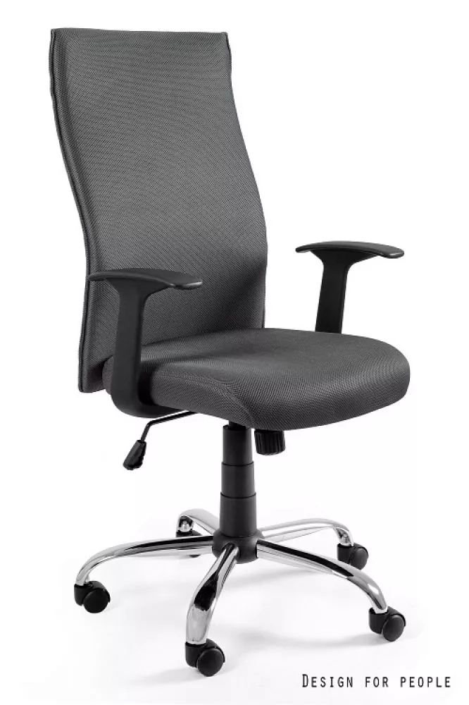 Datorkrēsls Black On Black Sēdvietas platums: 48 cm, · Pelēks · 52 × 46 × 103 cm