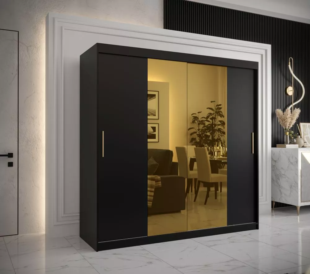 Skapis Golden T1 · Melns · 200 × 62 × 200 cm