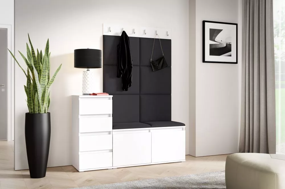 Apavu plaukts Emi 34 Trinity Korpusa krāsa: balts, · 130 × 184.5 × 40 cm