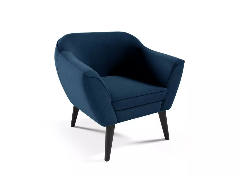 Mīksts krēsls Amelia typ 197 Standard Sēdvietas dziļums: 52 cm, · Zils · 80 × 71 × 75 cm
