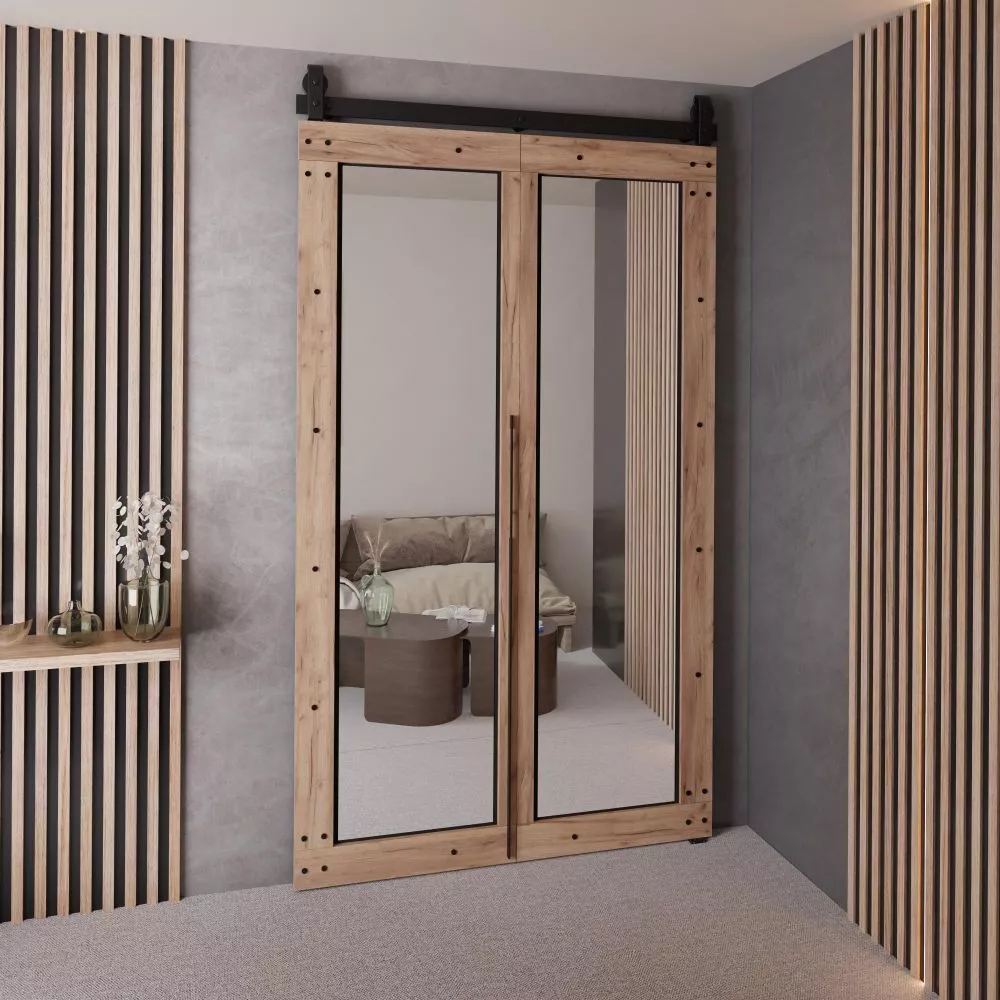 Bīdāmās durvis Qudio Loft-8 · Ozols craft zelts · 106 × 205 cm