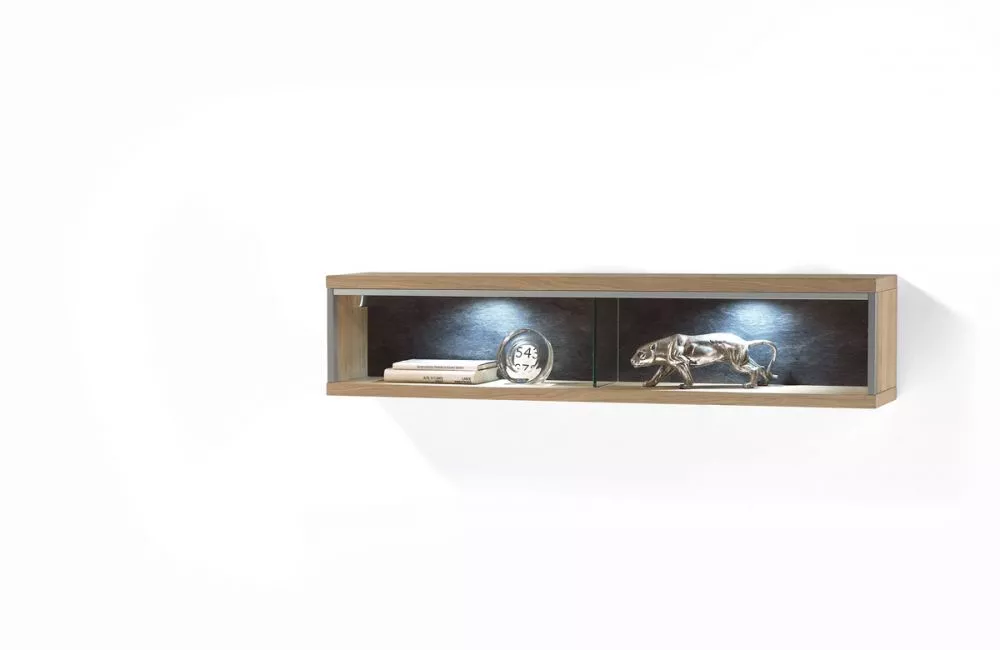 Plaukts Espero 55/57 ar LED · Ozols · 124 × 27 × 23 cm