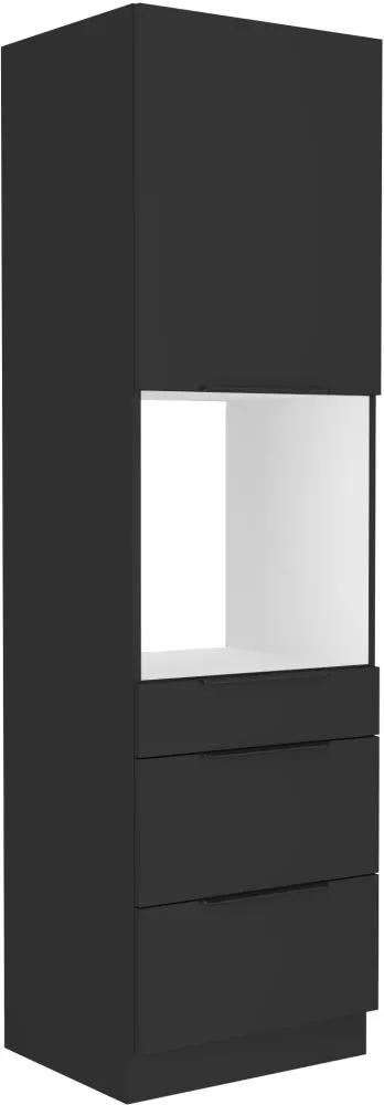 Virtuves skapis Siena 60 DPS-210 3S1F · Melna