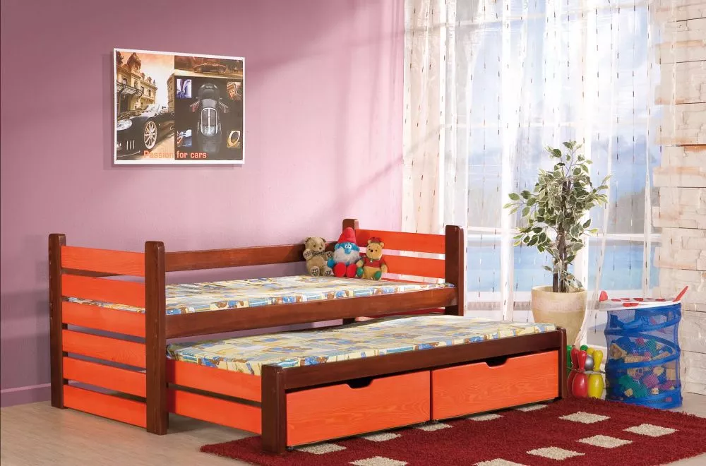 Bērnu gulta Mateusz M ar stelāžām Guļamvietas platums: 80 cm, Guļamvietas garums: 180 cm, · 87 × 190 × 80 cm