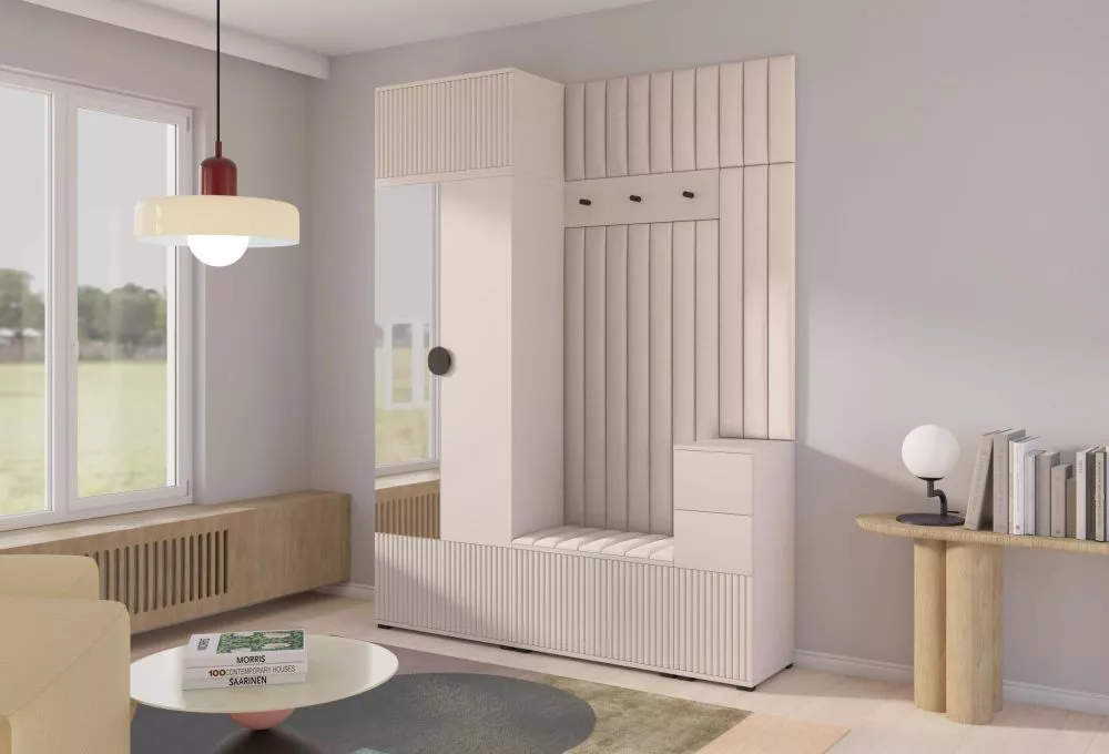 Apavu plaukts Rayo 8 Trinity Premium Korpusa krāsa: kašmīra, · 170 × 225 × 40 cm