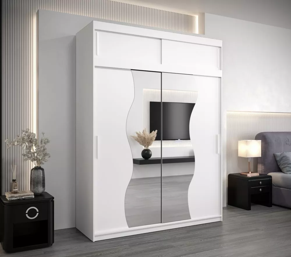 Skapis Madryt Plus · Balts · 180 × 62 × 240 cm