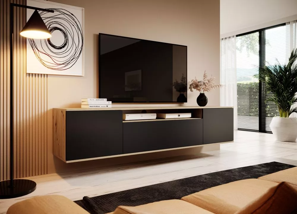 TV tumba Logan RTV ar LED · 180 × 40 × 42 cm