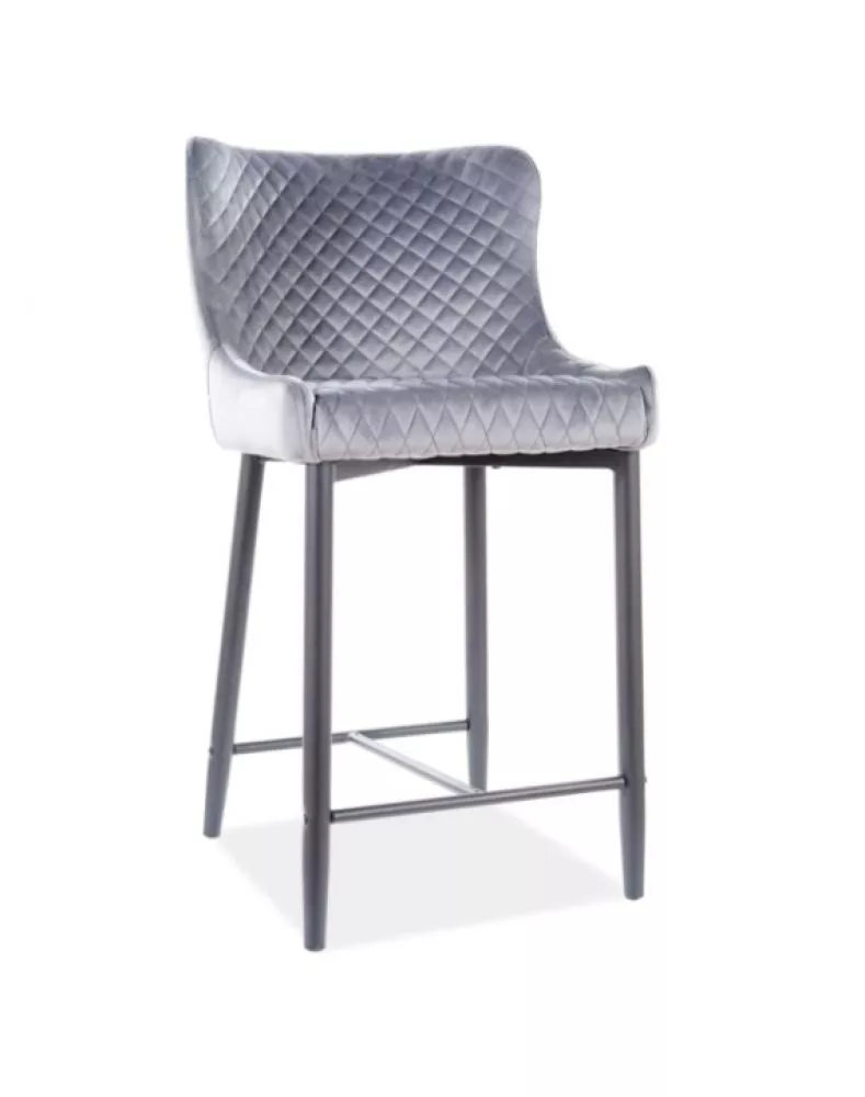 Krēsls Colin B H-2 Velvet Elementu krāsa: melns, Korpusa krāsa: pelēks, Auduma numurs: Bluvel 14, · 48 × 42 × 88 cm