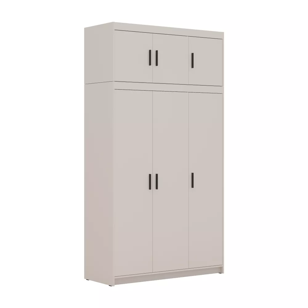 Skapis Elena 3D Premium · Bēšs · 133 × 53 × 245.5 cm