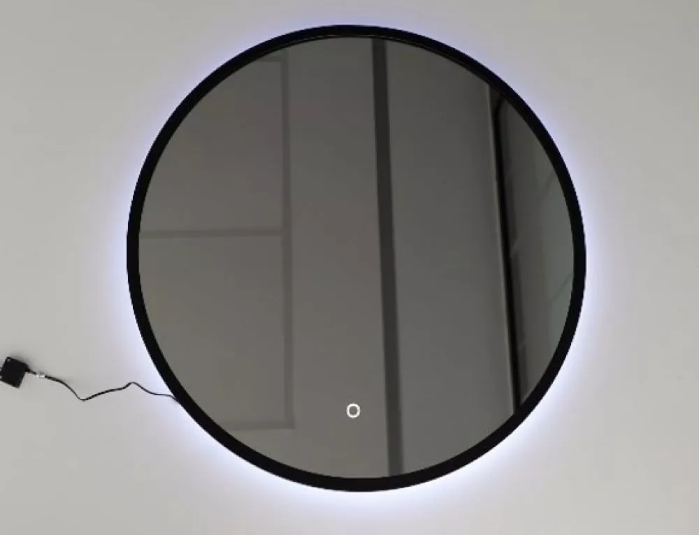Spogulis Luna LED · Melns