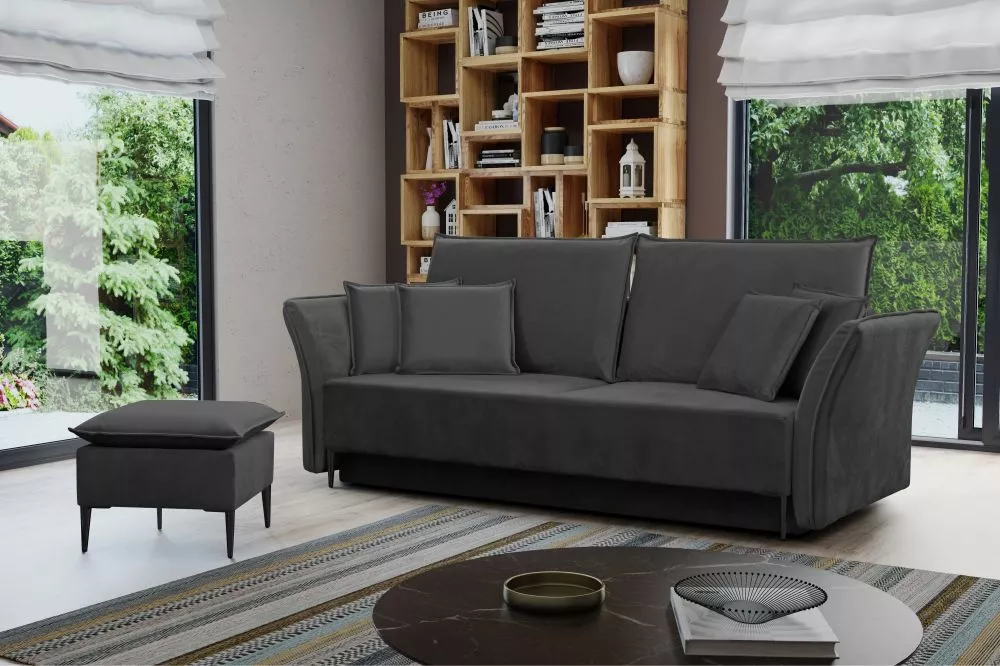 Dīvāns Bregi Sofa Black Standard · Grafīts · 100 × 238 × 96 cm