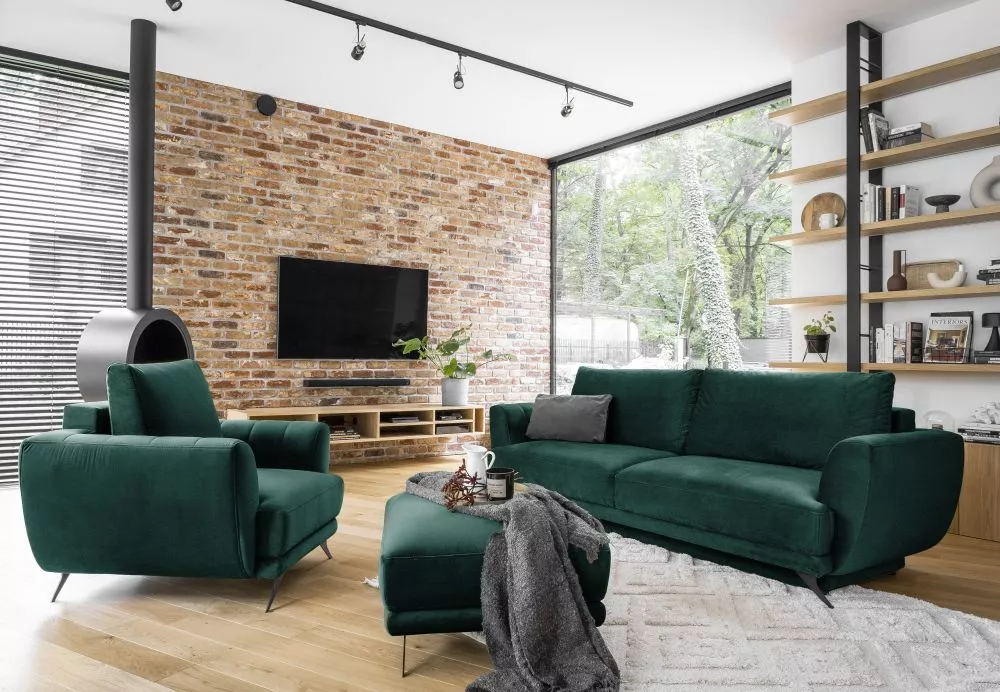 Komplekts Megis 3S+1S+P Lux standard · Zaļš · 95 × 250 × 90 cm