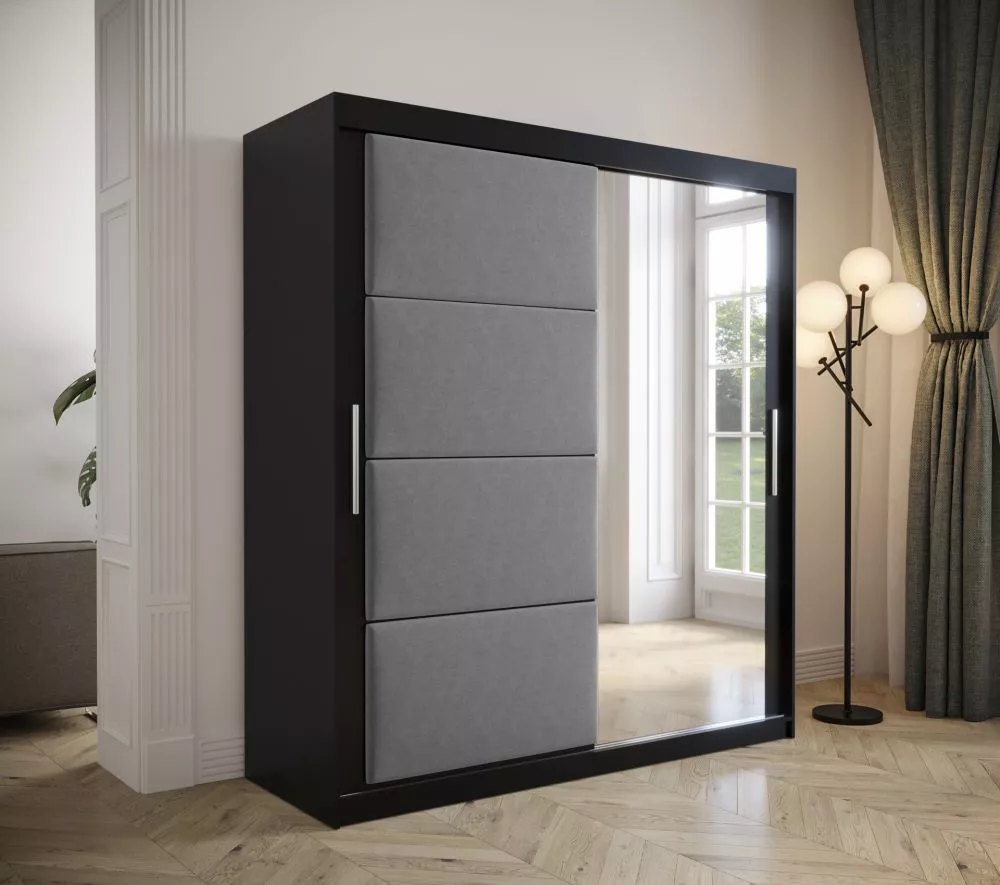 Skapis Tapi Black · 180 × 62 × 200 cm