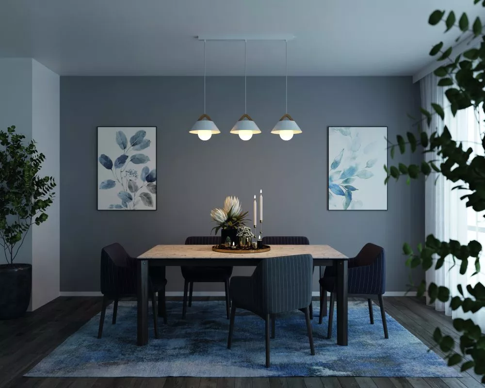 Lampa Almitara 3L veids: piekaramā, · Balts · 110 × 30 × 110 cm