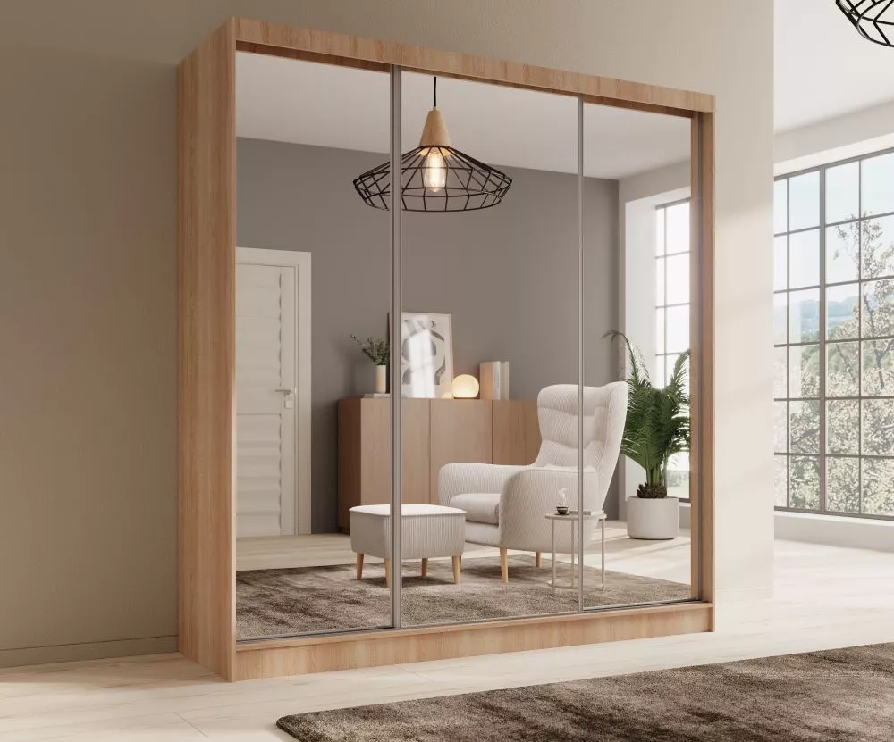 Skapis Tola 200 · Ozols sonoma · 200 × 61 × 215 cm