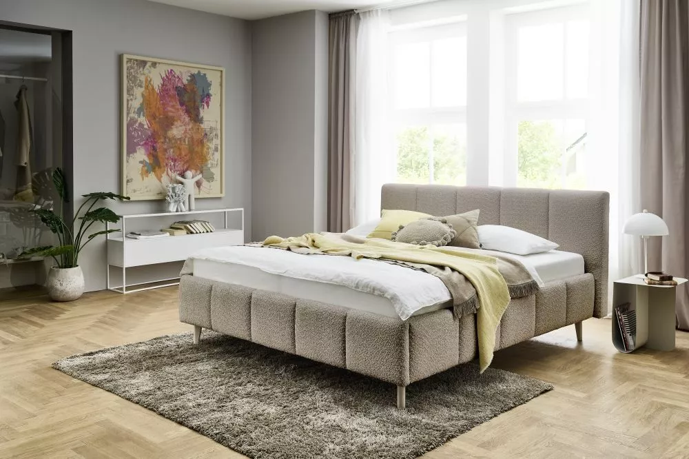 Gulta Alva Standard ar stelāžu Guļamvietas platums: 160 cm, Guļamvietas garums: 200 cm, stelāžas tips: koka, · Kapučino 