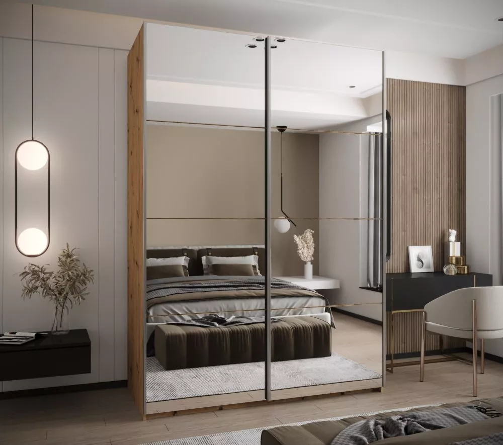 Skapis Lux 2 · Ozols artisan · 170 × 61 × 245.5 cm