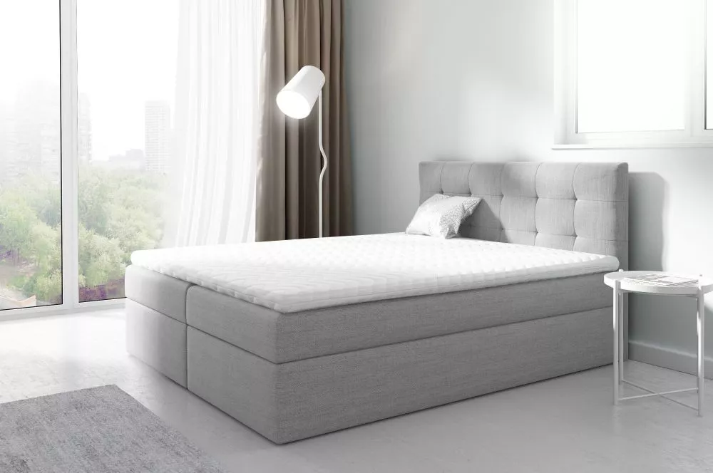 Gulta Top2 Boxspring Premium Standard Guļamvietas platums: 160 cm, Guļamvietas garums: 200 cm, · Gaiši pelēks · 164 × 20